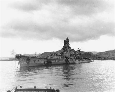 Oct 12, 1946. Heavy cruiser IJNS AOBA [one of the ships that destroyed HMAS CANBERRA] on the ...