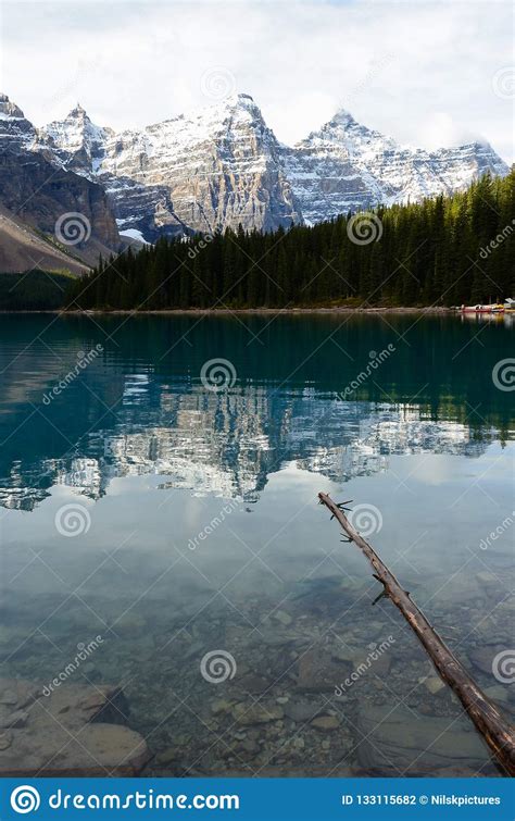 Moraine Lake Mountain Water Reflection 12 Stock Photo - Image of ...