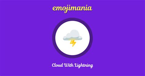 🌩 Cloud With Lightning emoji Copy & Paste - Emojimania