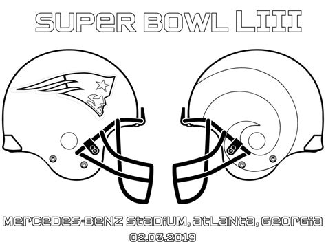 Super Bowl 2019 coloring page - Download, Print or Color Online for Free