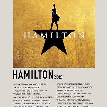 "Hamilton Musical Soundtrack " Sticker for Sale by tea-rex23 | Redbubble