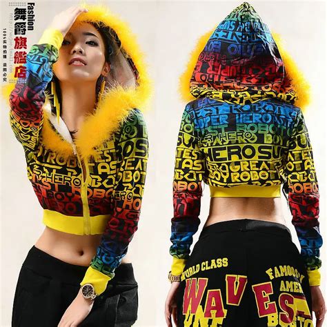 New fashion 2014 hip hop dance multicolour letter print female casual ...