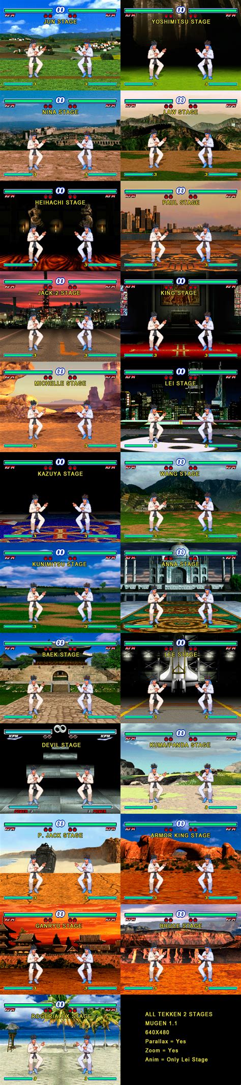 The Mugen Fighters Guild - All Tekken 2 Stages (640x480) Mugen 1.1