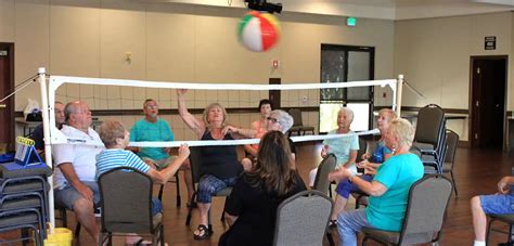 Seated Balloon Volleyball for Seniors - Fun Exercise