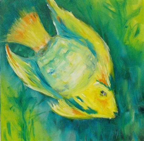 Yellow Fish Painting by Tara Moorman | Fine Art America