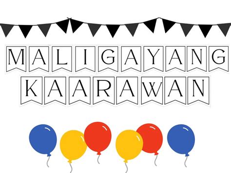 Filipino Birthday Banner, Filipino Party Decoration, Maligayang ...