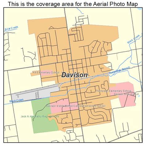 Aerial Photography Map of Davison, MI Michigan