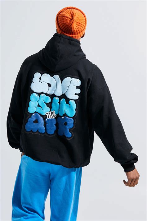 Oversized Love Is In The Air Puff Print Hoodie | Hoodie print, Hoodies men, Hoodie design