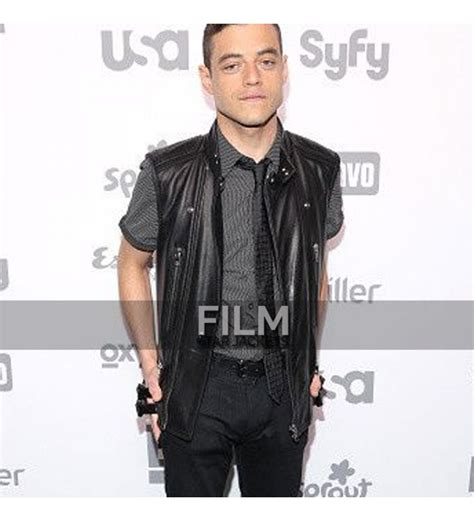 Mr Robot Actor Rami Malek Leather Vest