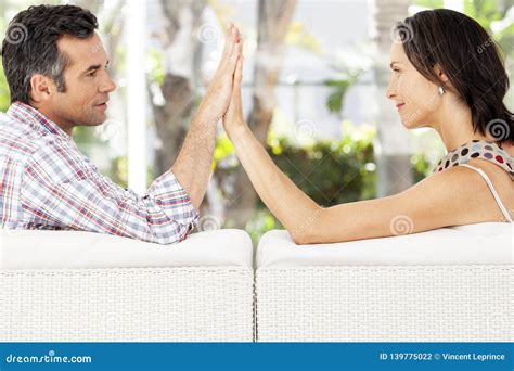 Couple in Love - Moment of Intimacy between Middle Aged Man and Woman Stock Photo - Image of ...