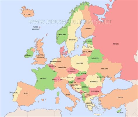 Europe map, European map, Map