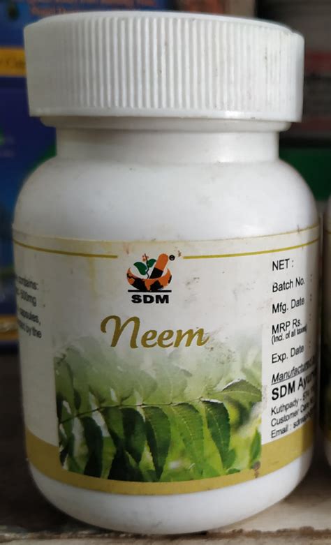 Neem Capsule 500cap Upto 20% Off Sdm Ayurvedya