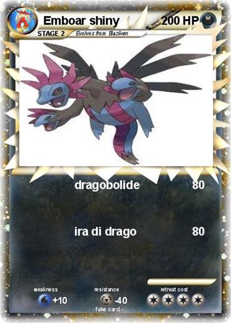 Pokémon Emboar shiny 2 2 - dragobolide - My Pokemon Card