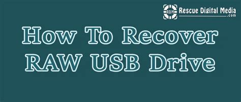 [Infographic] How To Recover RAW USB Drive Using Different Ways