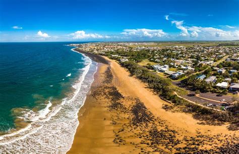 Aerial Drone View of Bargara Beach and Surroundings, Queensland, Australia Stock Image - Image ...