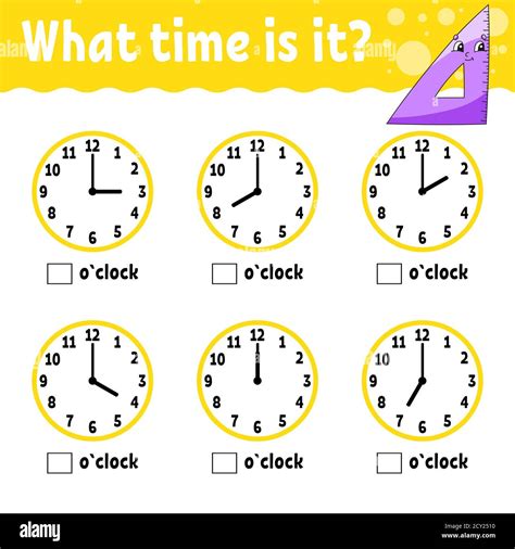 Learning time on the clock. Educational activity worksheet for kids and ...