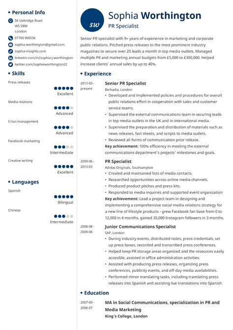 Cv Layout Examples - IMAGESEE