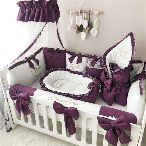 Baby girl crib bedding set luxury crib bedding Baby Nest Crib | Etsy