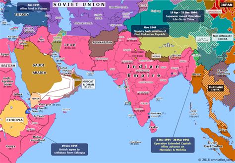 Map Of The World 1945