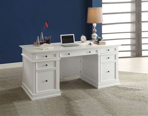 Functional Wooden Executive Office Desk, White - Walmart.com