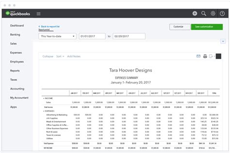 Financial Reporting Software - Quickbooks