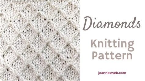 Diamonds Knitting Pattern Video Tutorial Knit Stitch Patterns | My XXX ...