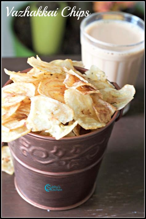 Raw Banana Chips Recipe | Vazhakkai Chips Recipe - Subbus Kitchen