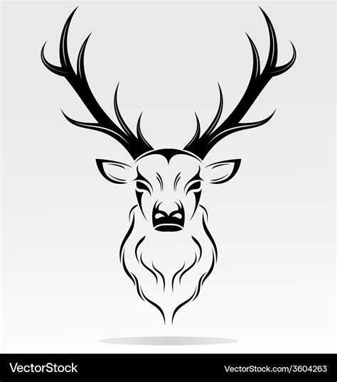 Tribal deer head Royalty Free Vector Image - VectorStock