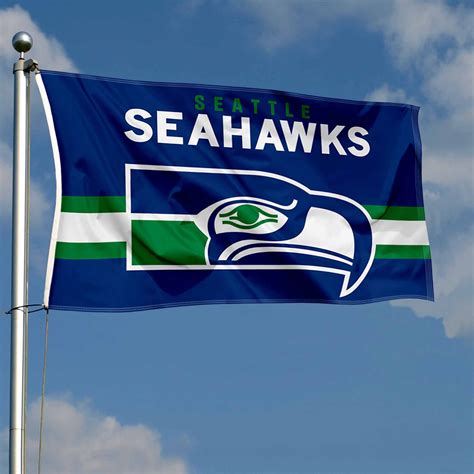 Seattle Seahawks Throwback Retro Vintage Logo Flag - State Street Products