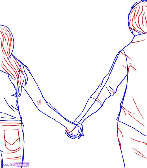 Holding Hands Drawing Step By Step at GetDrawings | Free download