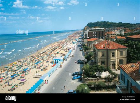 Marche Pesaro Beach Stock Photo - Alamy