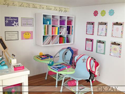 American girl doll school Classroom School 18" doll dollhouse doll house | Cocina | Pinterest ...