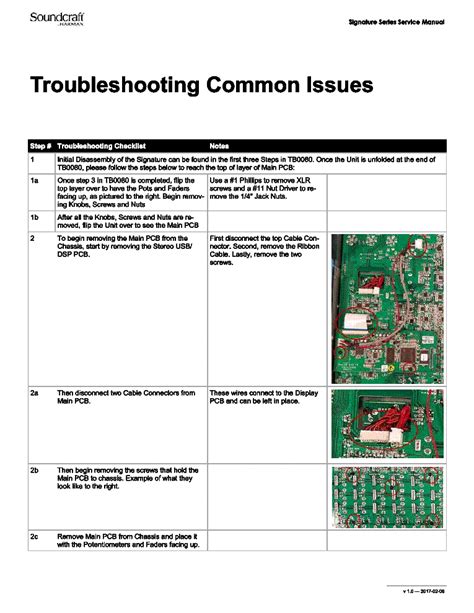 SOUNDCRAFT SIGNATURE 10 12 12MTK 16 22 22MTK V1.0 TECHNICAL MANUAL Service Manual download ...