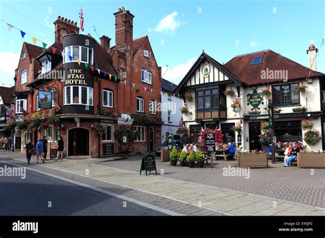 The Mailmans Arms Pub, Lyndhurst town; New Forest National Park Stock ...