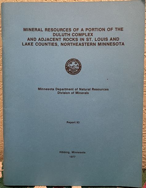 Mineral resources of a portion of the Duluth Complex and adjacent rocks ...