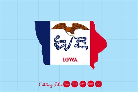 Iowa state with flag background (566736) | SVGs | Design Bundles