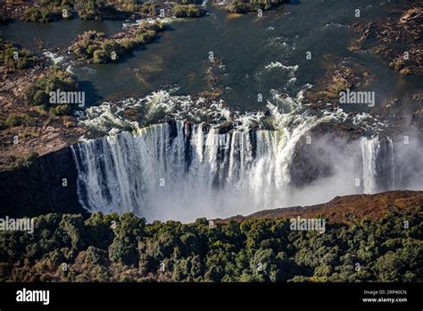 Victoria Falls, aerial view, Zimbabwe, Zambia Stock Photo - Alamy