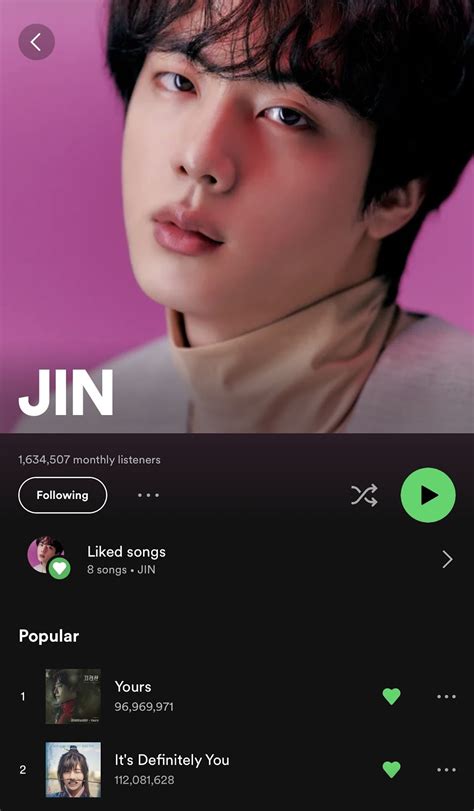 All Previous BTS Jin's Solos Are Finally Available To Stream On Spotify - Koreaboo