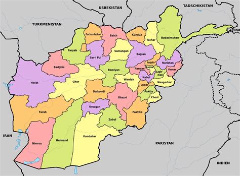 Grande mapa administrativo de Afganistán | Afganistán | Asia | Mapas ...