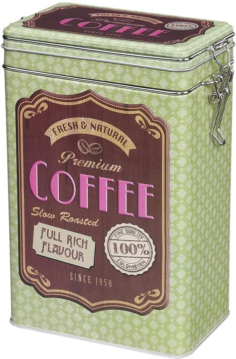 Zassenhaus Coffee Storage Tin with Silicone Seal, Airtight Coffee ...