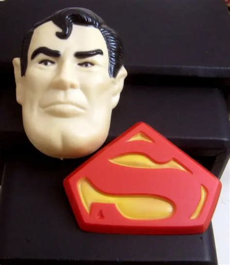 VINTAGE WILTON CAKE Topper Superman Head/Face & S Emblem 1977 NOS $10. ...