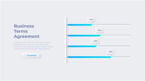 Grafik Batang Horizontal Template Desain Infografis Neumorfik Ringan Untuk Presentasi Bisnis ...