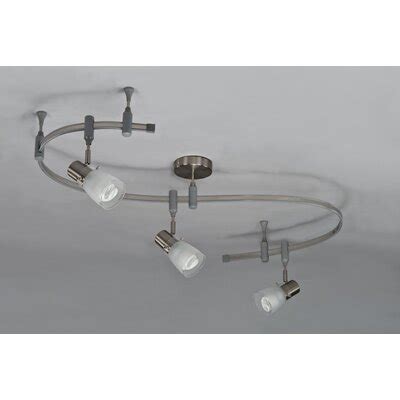 3 Light Flexible Glass Head Track Lighting | Wayfair