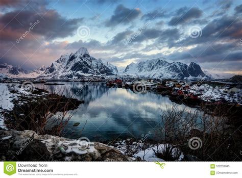 Reine Norway stock image. Image of fine, nature, north - 102033045