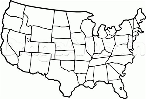 United States Outline Drawing at GetDrawings | Free download