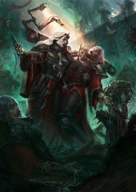 Adepta Sororitas Hospitaller - Art by Lewis Jones - 40K Gallery