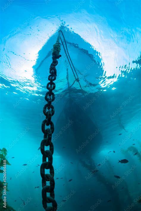 Anchored boat Stock Photo | Adobe Stock