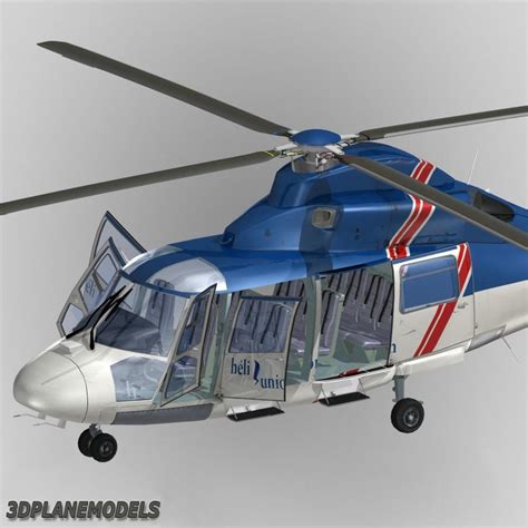 eurocopter dauphin helicopter interior 3d model