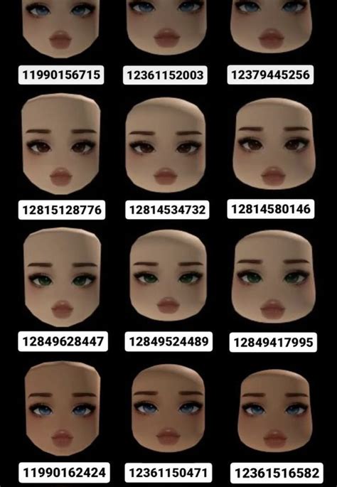 many different types of eyes are shown in this screenshote image, with the numbers and