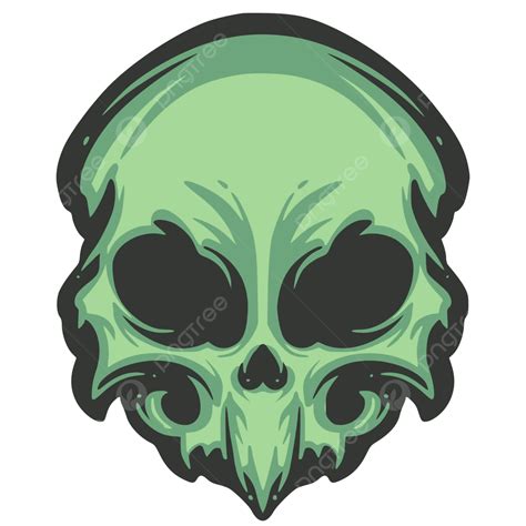 Skull Art Illustration Design Vector, Skull Art, Alien Skulls, Skull Logo PNG and Vector with ...